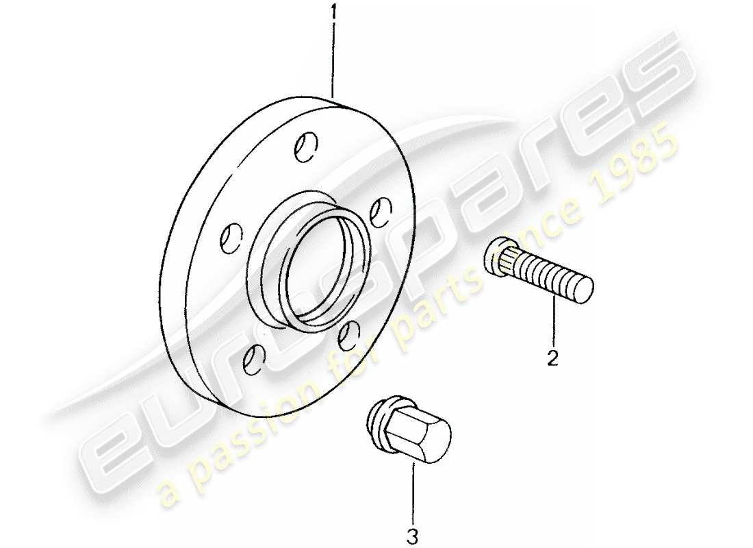 Porsche Tequipment catalogue (1990) SPACER WASHER Part Diagram