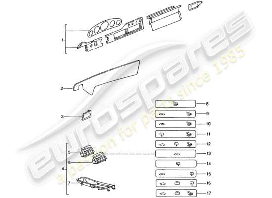 a part diagram from the Porsche Tequipment catalogue (1990) parts catalogue