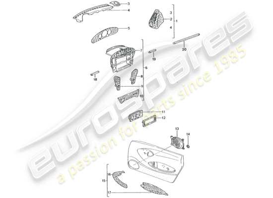 a part diagram from the Porsche Tequipment catalogue (1990) parts catalogue