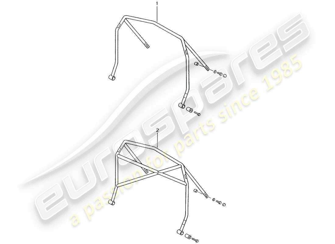 Porsche Tequipment catalogue (1991) ROLL BAR Part Diagram