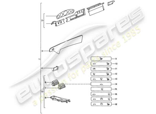 a part diagram from the Porsche Tequipment catalogue (1991) parts catalogue