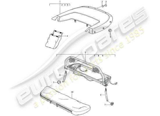 a part diagram from the Porsche Tequipment catalogue parts catalogue