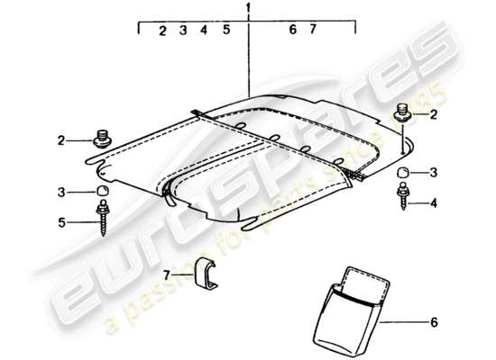 a part diagram from the Porsche Tequipment catalogue parts catalogue