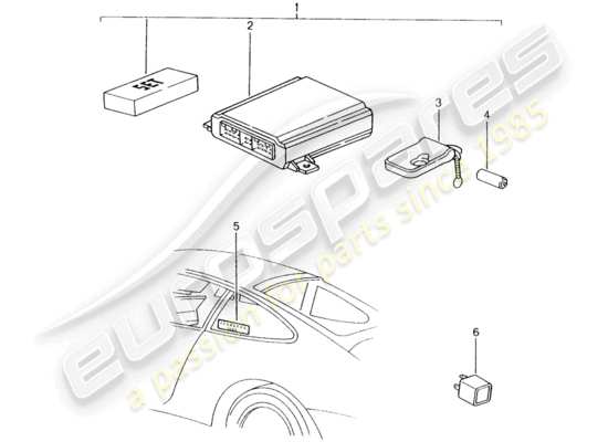 a part diagram from the Porsche Tequipment catalogue parts catalogue