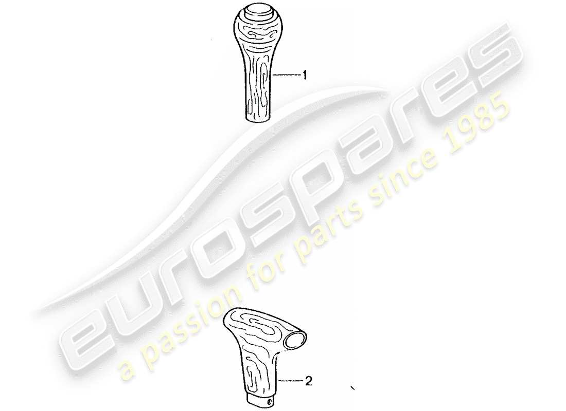 Porsche Tequipment catalogue (1993) selector lever Part Diagram