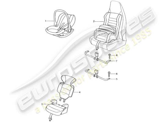 a part diagram from the Porsche Tequipment catalogue (1993) parts catalogue