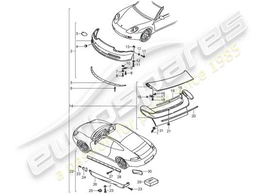 a part diagram from the Porsche Tequipment catalogue (1993) parts catalogue