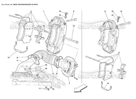 a part diagram from the Ferrari Enzo parts catalogue