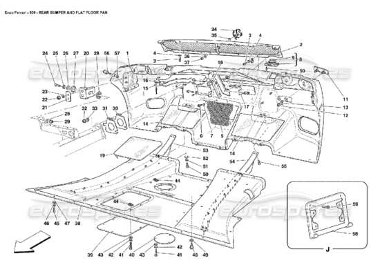 a part diagram from the Ferrari Enzo parts catalogue