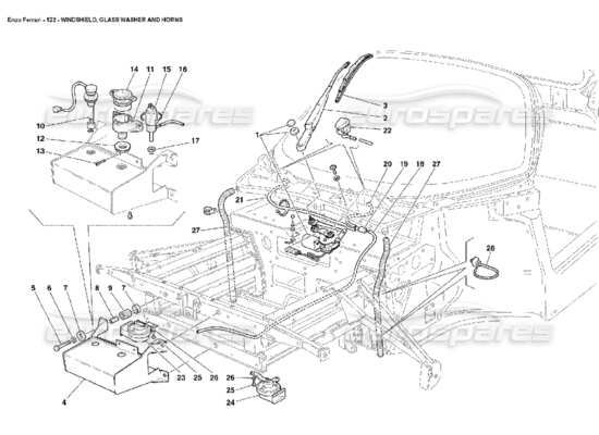 a part diagram from the Ferrari Enzo parts catalogue