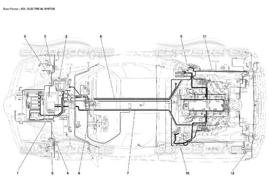 a part diagram from the Ferrari Enzo parts catalogue