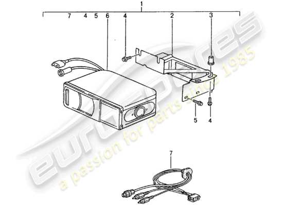 a part diagram from the Porsche Tequipment catalogue parts catalogue