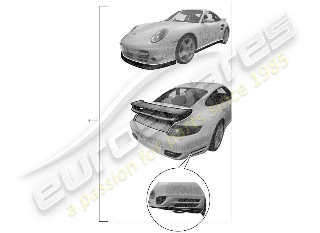 Porsche Tequipment catalogue (1997) aerokit Part Diagram