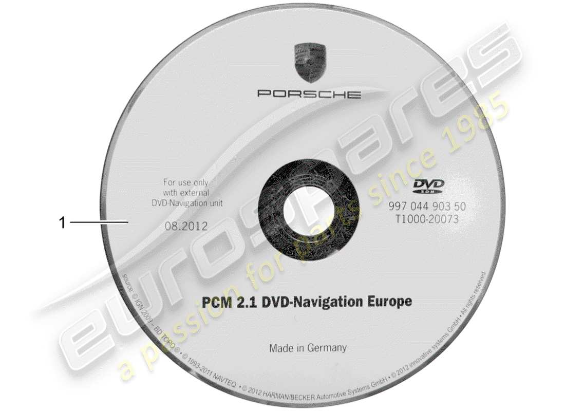 Porsche Tequipment catalogue (1997) navigation Part Diagram