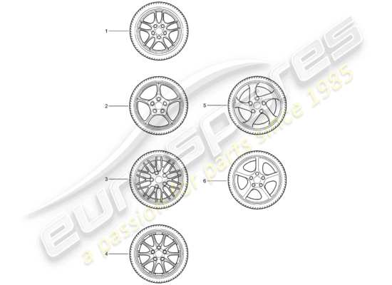 a part diagram from the Porsche Tequipment catalogue (1997) parts catalogue