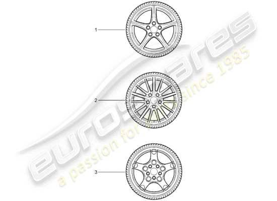 a part diagram from the Porsche Tequipment catalogue parts catalogue