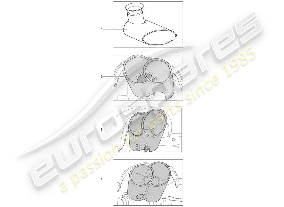 Porsche Tequipment catalogue (2002) TAILPIPE Part Diagram