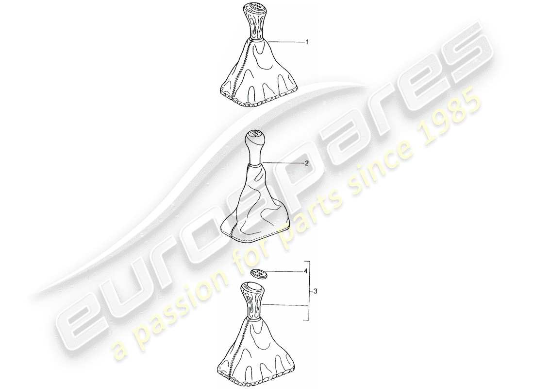 Porsche Tequipment catalogue (2002) GEARSHIFT KNOB Part Diagram