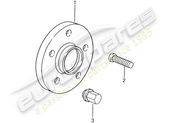 a part diagram from the Porsche Tequipment catalogue parts catalogue