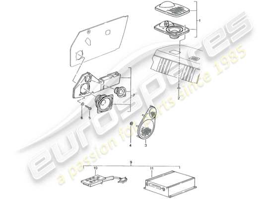 a part diagram from the Porsche Tequipment catalogue parts catalogue