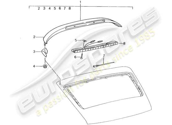 a part diagram from the Porsche Tequipment catalogue parts catalogue