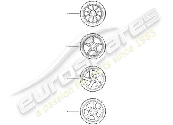 a part diagram from the Porsche Tequipment catalogue parts catalogue