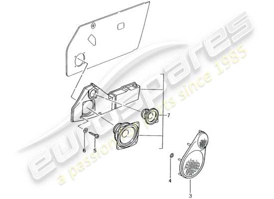 a part diagram from the Porsche Tequipment catalogue parts catalogue