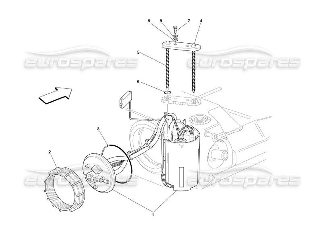 Ferrari 575 Superamerica fuel pump Parts Diagram