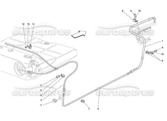 a part diagram from the Ferrari 575 Superamerica parts catalogue