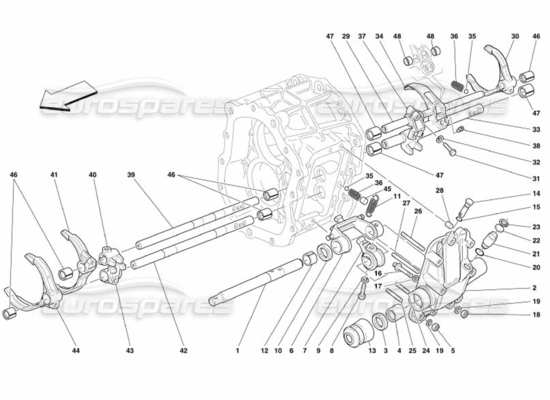 a part diagram from the Ferrari 575 Superamerica parts catalogue