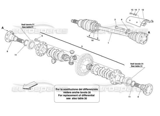 a part diagram from the Ferrari 575 parts catalogue