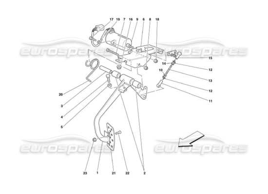 a part diagram from the Ferrari 575 Superamerica parts catalogue