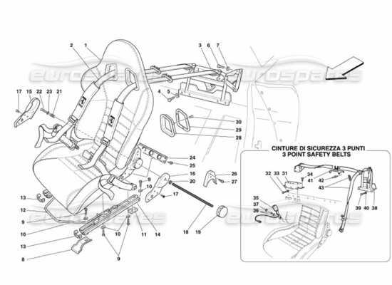 a part diagram from the Ferrari 575 Superamerica parts catalogue