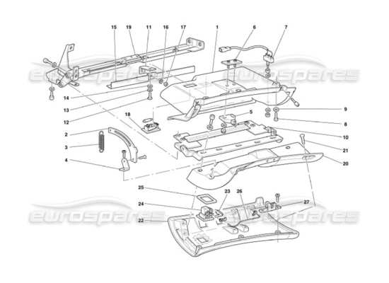 a part diagram from the Ferrari 575 Superamerica parts catalogue