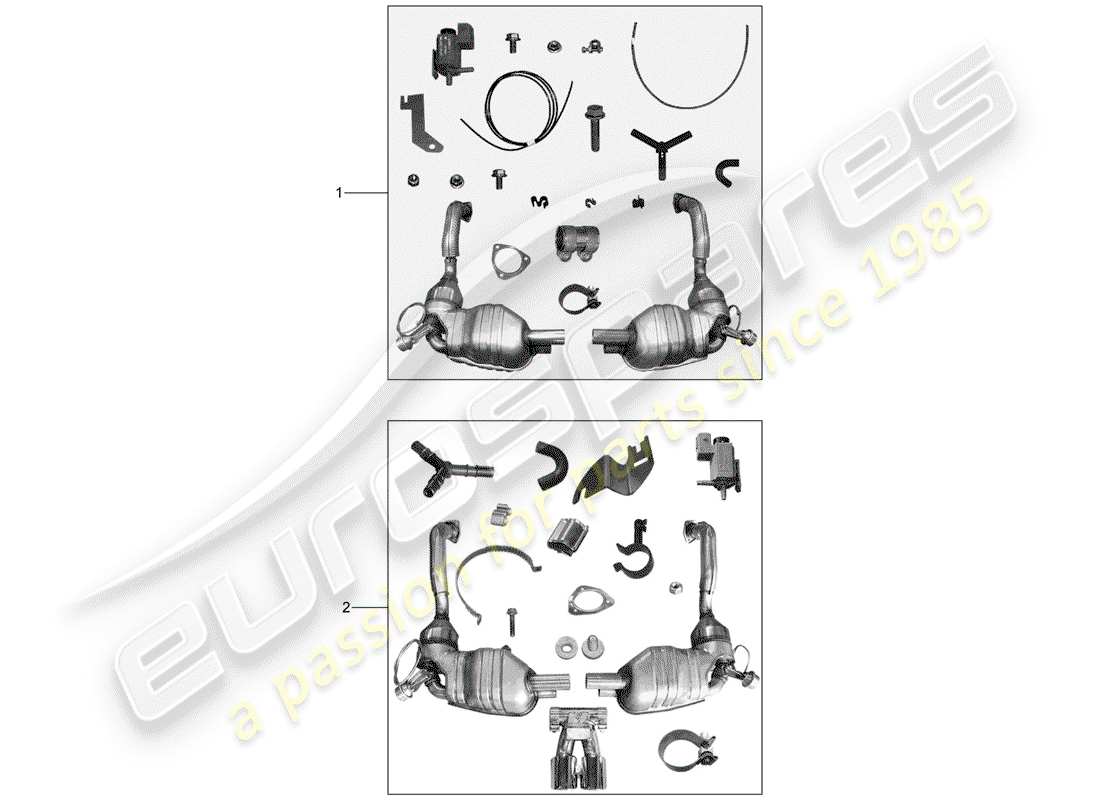 Porsche Tequipment catalogue (2006) Exhaust System Part Diagram
