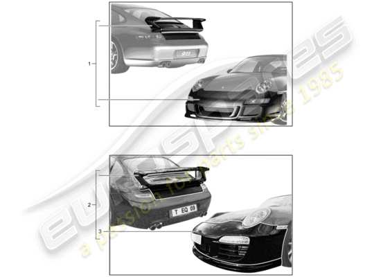 a part diagram from the Porsche Tequipment catalogue parts catalogue