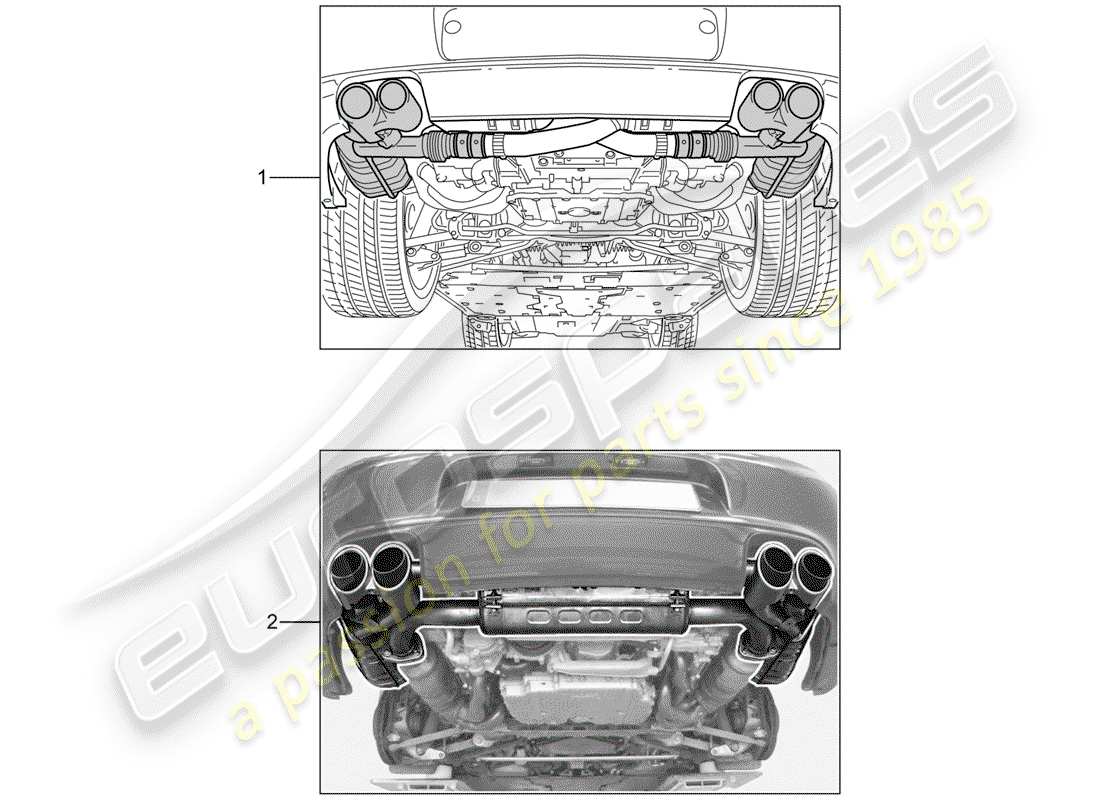 Porsche Tequipment catalogue (2008) Exhaust System Part Diagram