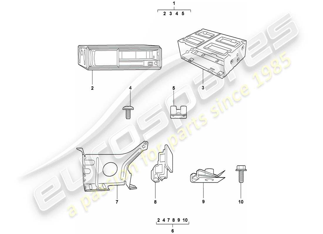 Porsche Tequipment catalogue (2008) CD-CHANGER Parts Diagram