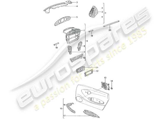 a part diagram from the Porsche Tequipment catalogue (2009) parts catalogue