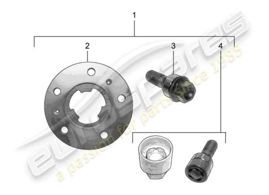 a part diagram from the Porsche Tequipment Cayenne parts catalogue