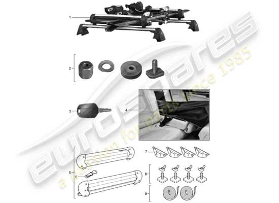 a part diagram from the Porsche Tequipment Cayenne parts catalogue