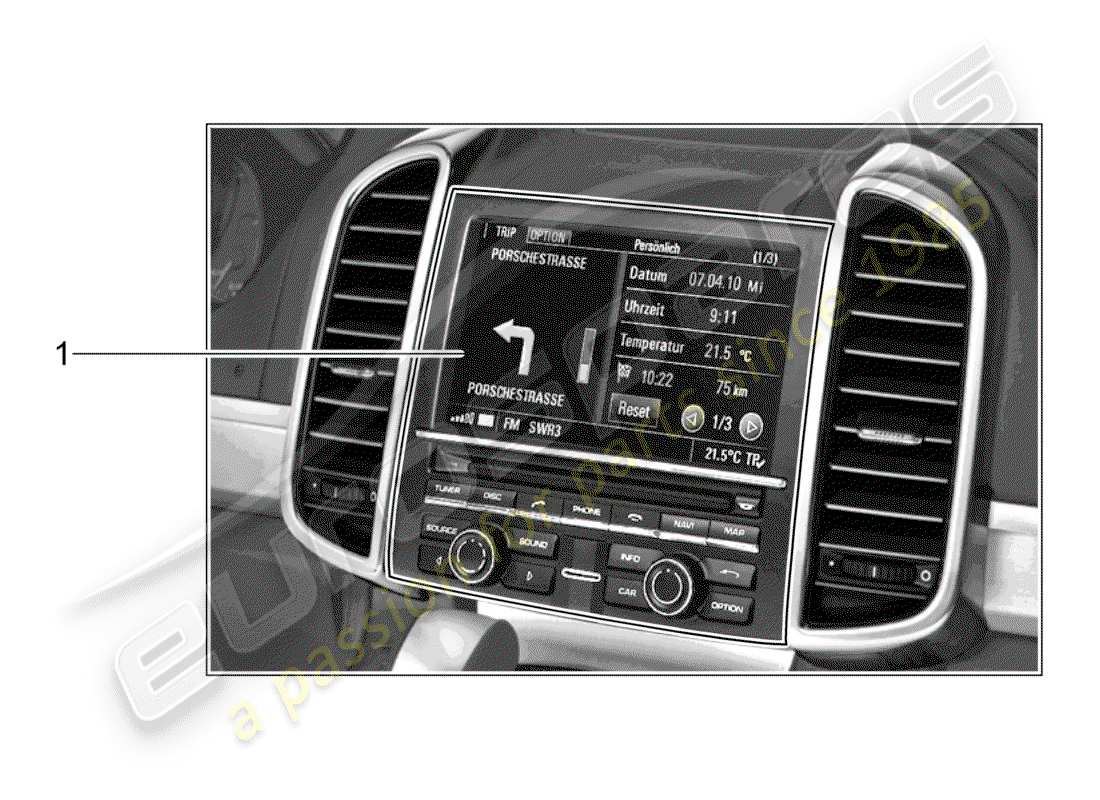 Porsche Tequipment Cayenne (2004) NAVIGATION SYSTEM Part Diagram