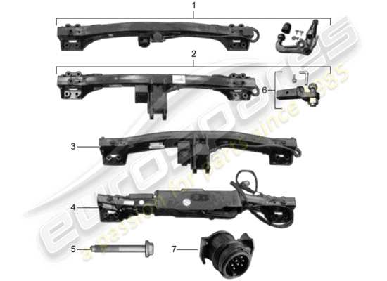 a part diagram from the Porsche Tequipment Cayenne parts catalogue