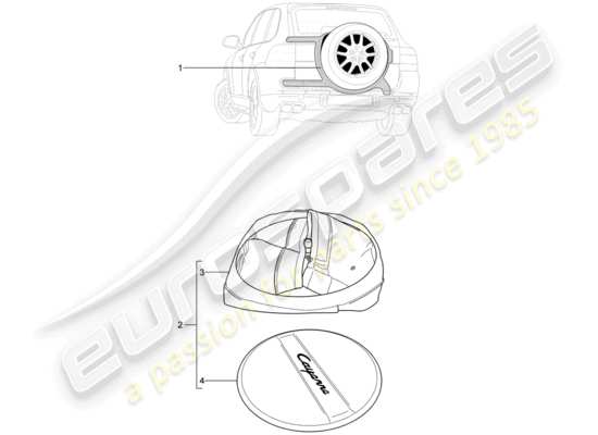 a part diagram from the Porsche Tequipment Cayenne (2004) parts catalogue