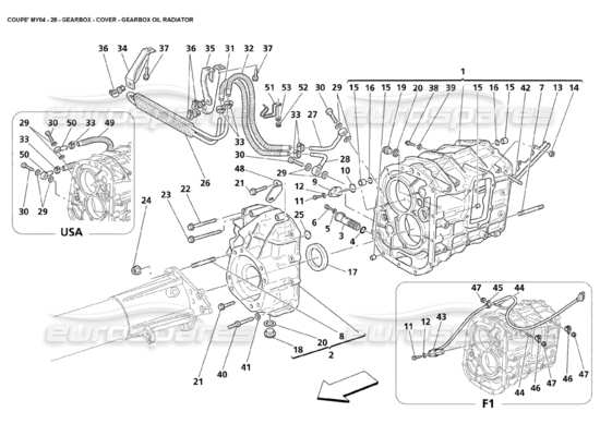 a part diagram from the Maserati 4200 Coupe (2004) parts catalogue