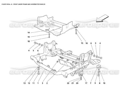 a part diagram from the Maserati 4200 Coupe (2004) parts catalogue