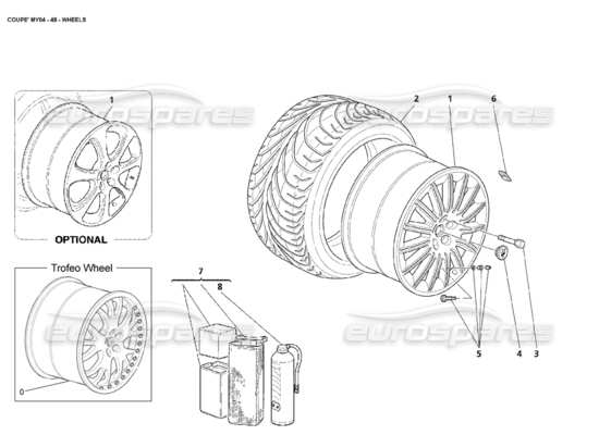 a part diagram from the Maserati 4200 parts catalogue