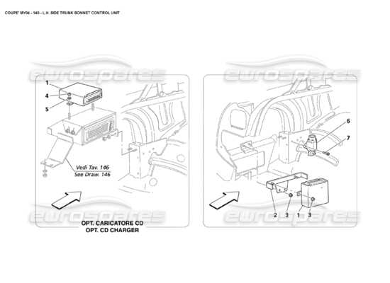 a part diagram from the Maserati 4200 Coupe (2004) parts catalogue