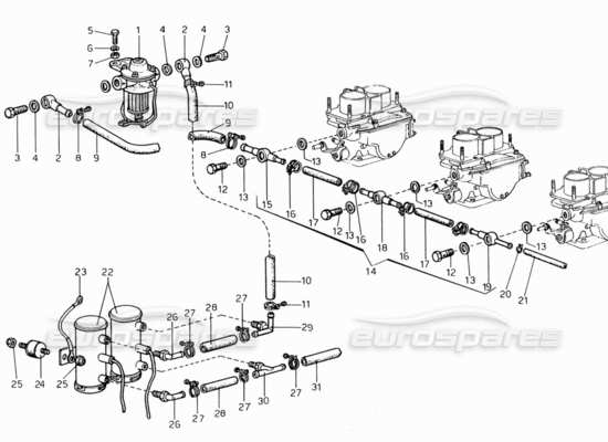 a part diagram from the Ferrari 206 GT Dino (1969) parts catalogue