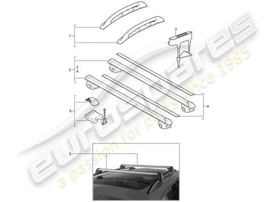 a part diagram from the Porsche Tequipment Cayenne (2007) parts catalogue